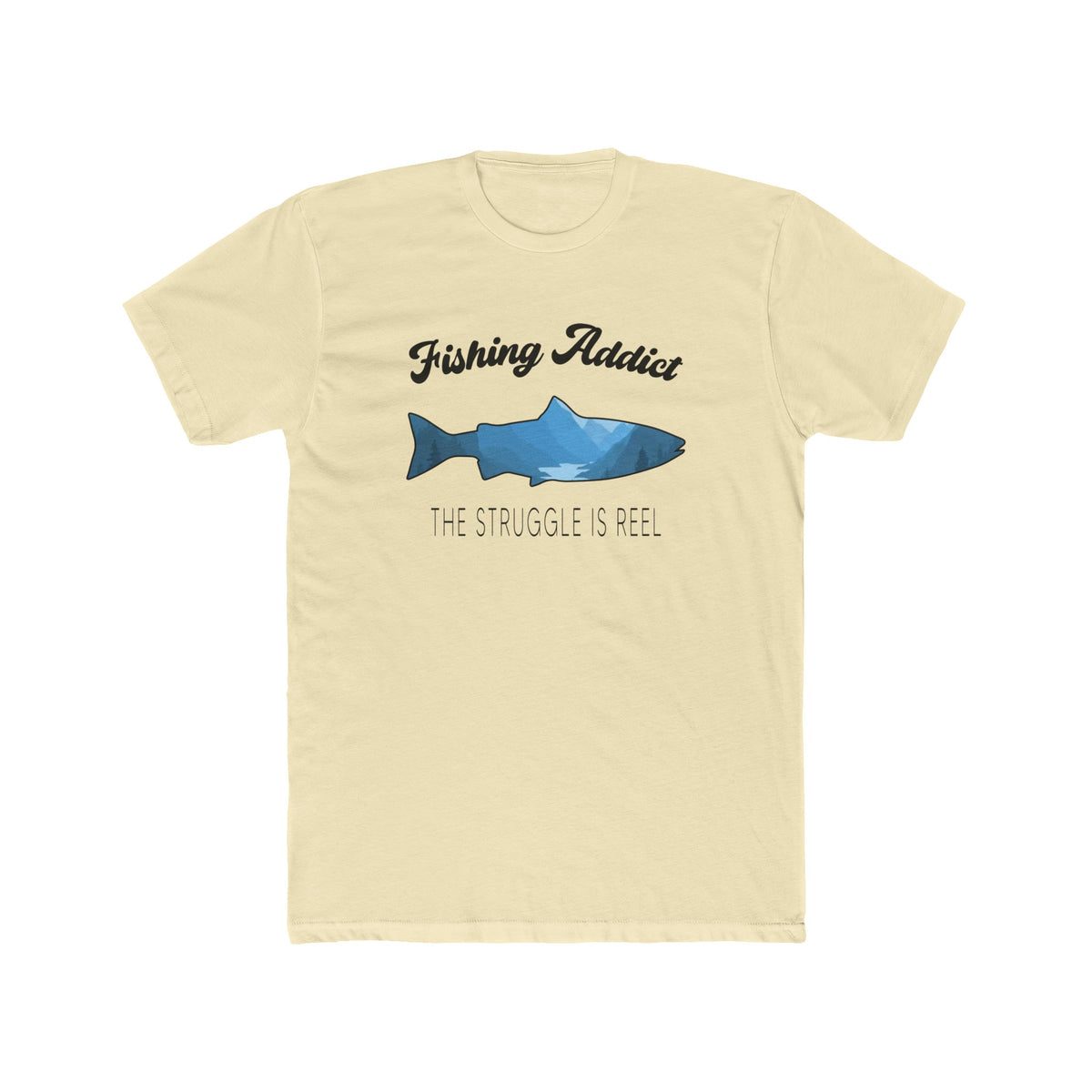 Unisex Cotton Crew Tee Fishing Addict