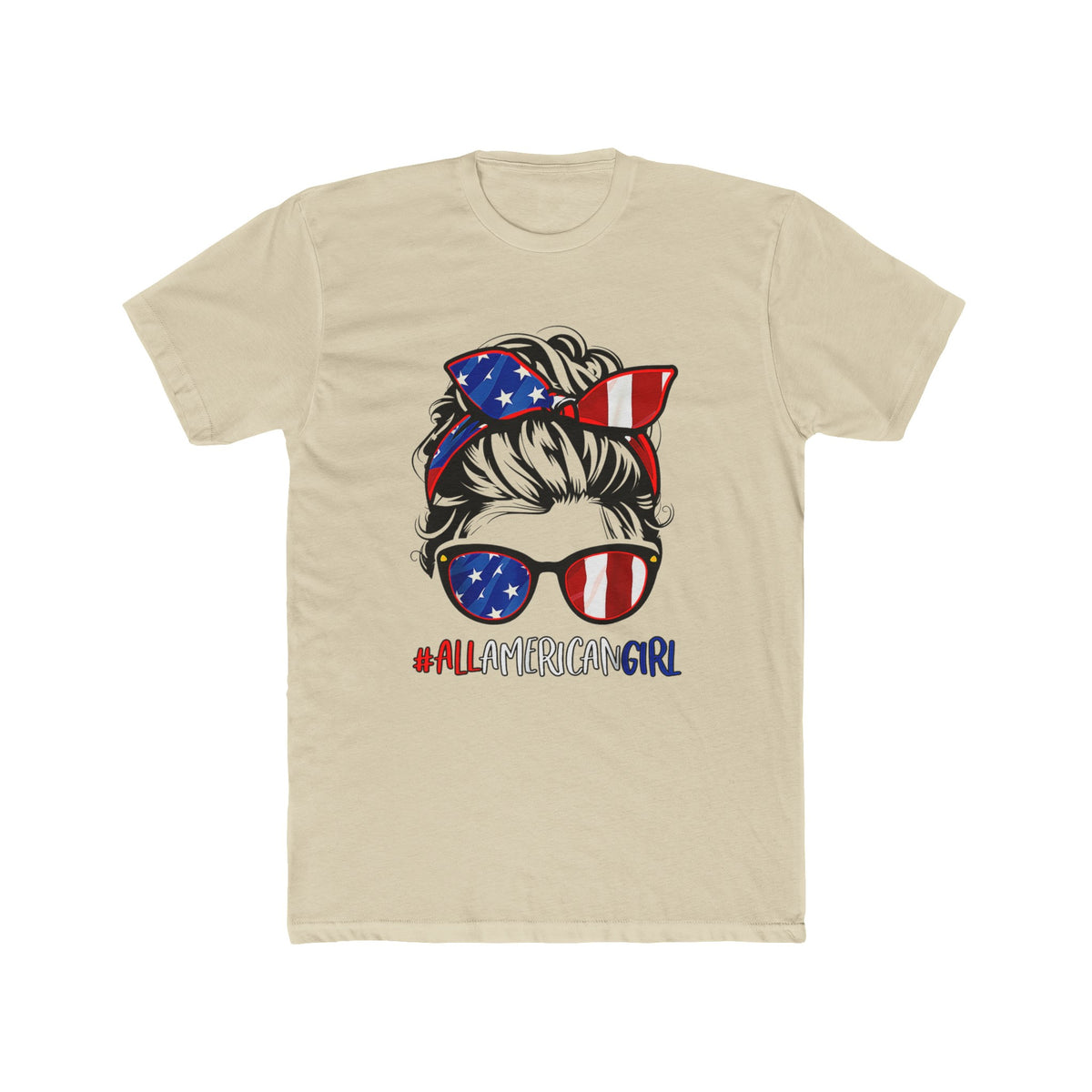 Unisex Cotton Crew Tee All American Girl