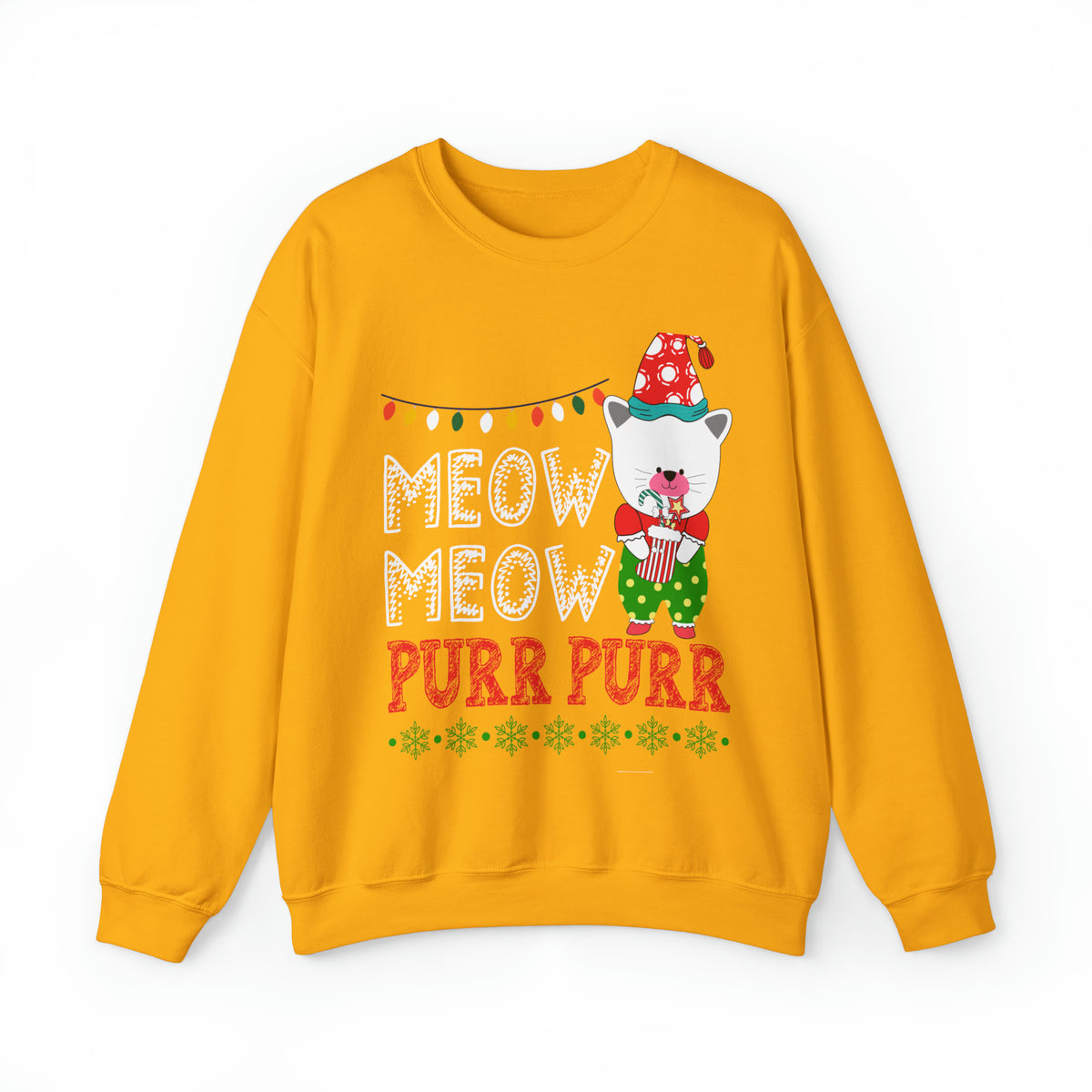 Unisex Heavy Blend™ Crewneck Sweatshirt Cat Christmas