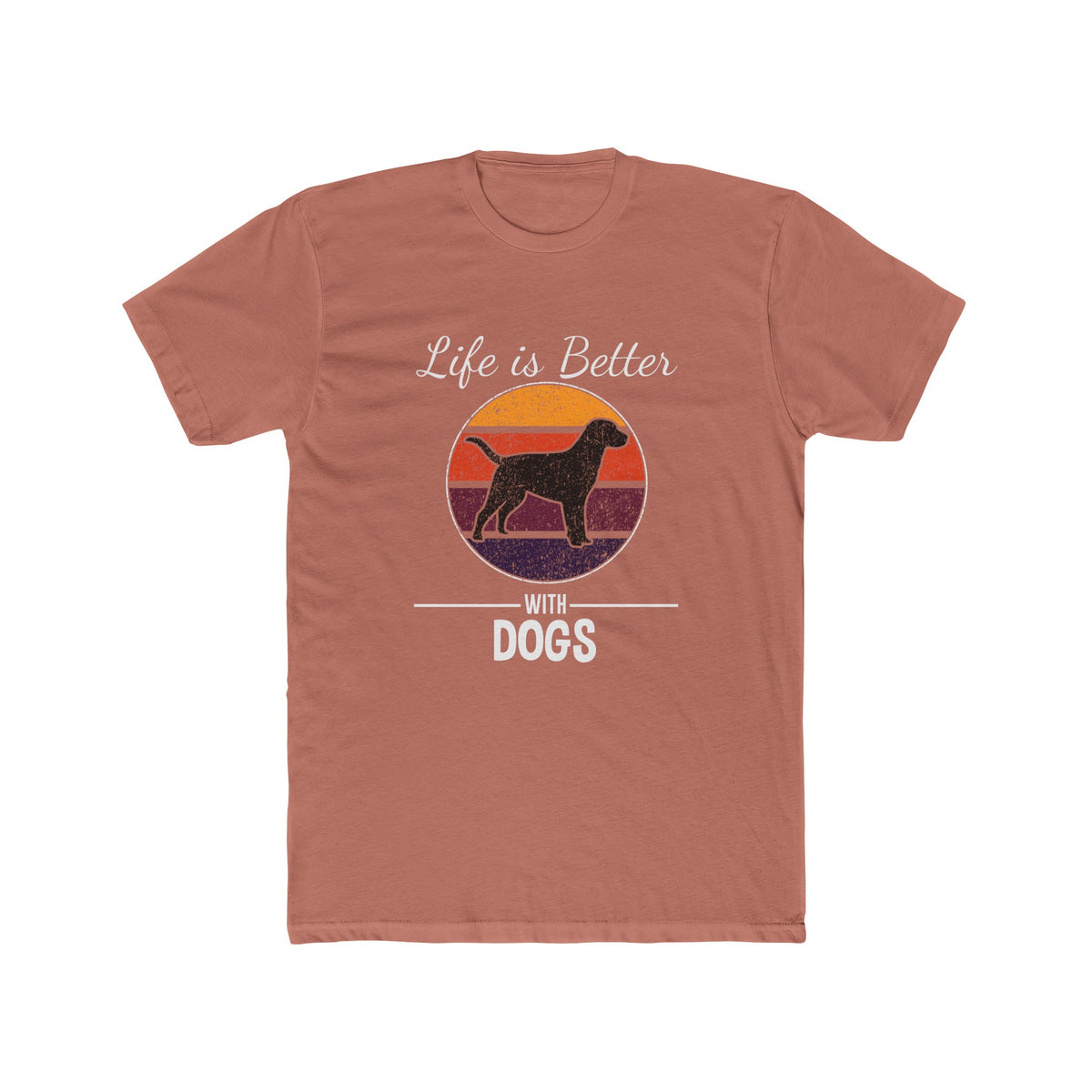 Unisex Cotton Crew Tee Life is Better With Dogs