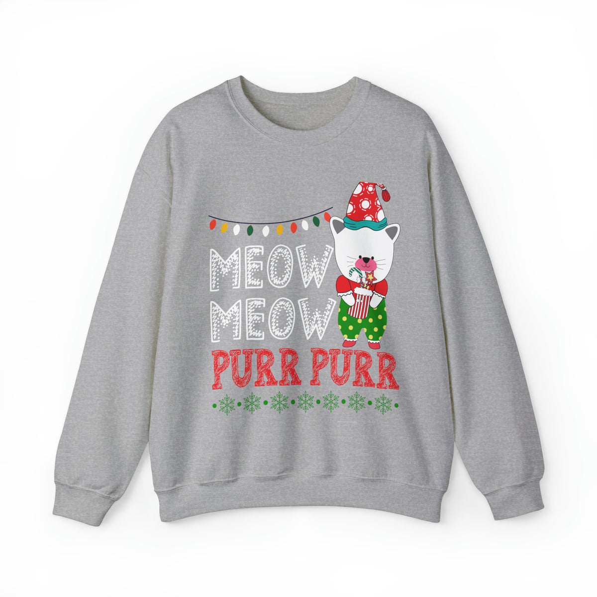 Unisex Heavy Blend™ Crewneck Sweatshirt Cat Christmas