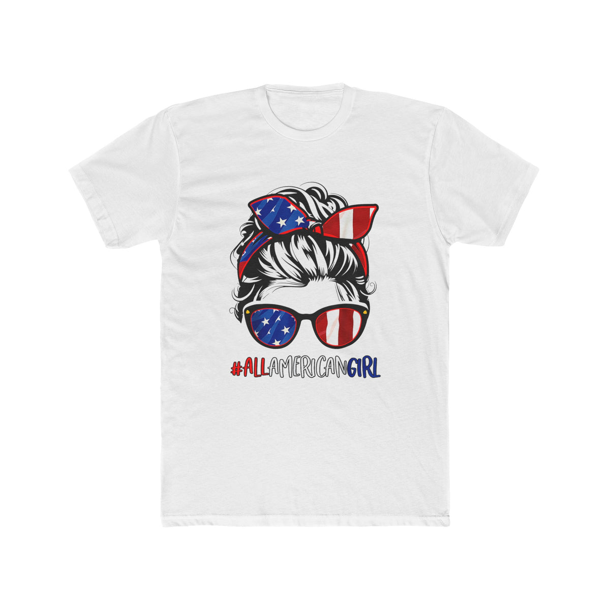 Unisex Cotton Crew Tee All American Girl