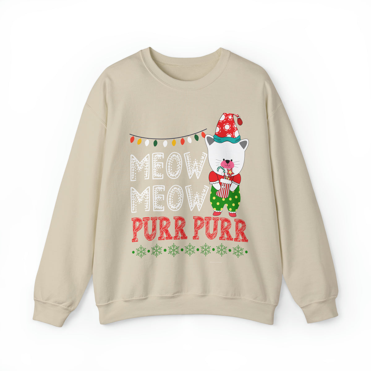 Unisex Heavy Blend™ Crewneck Sweatshirt Cat Christmas