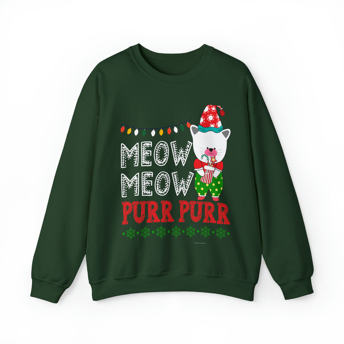 Unisex Heavy Blend™ Crewneck Sweatshirt Cat Christmas