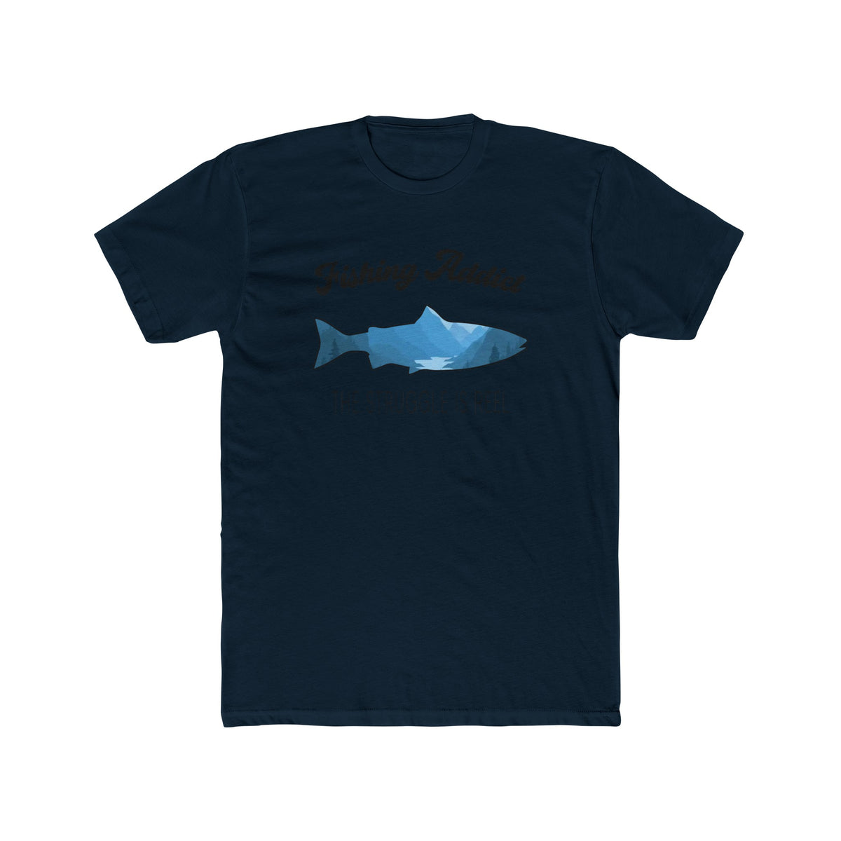 Unisex Cotton Crew Tee Fishing Addict