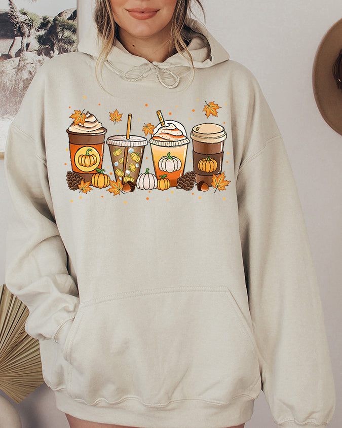 Unisex HOODIE Pumpkin Spice Falls Drinks Pumpkin Latte Coffee