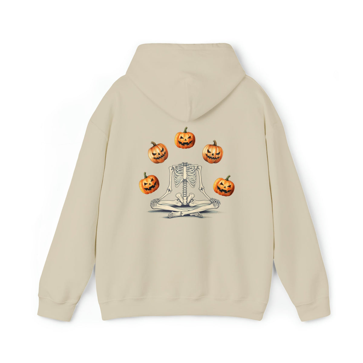 Unisex Skeleton pumpkin Hoodie, ghostly pumpkin autumnal crewneck