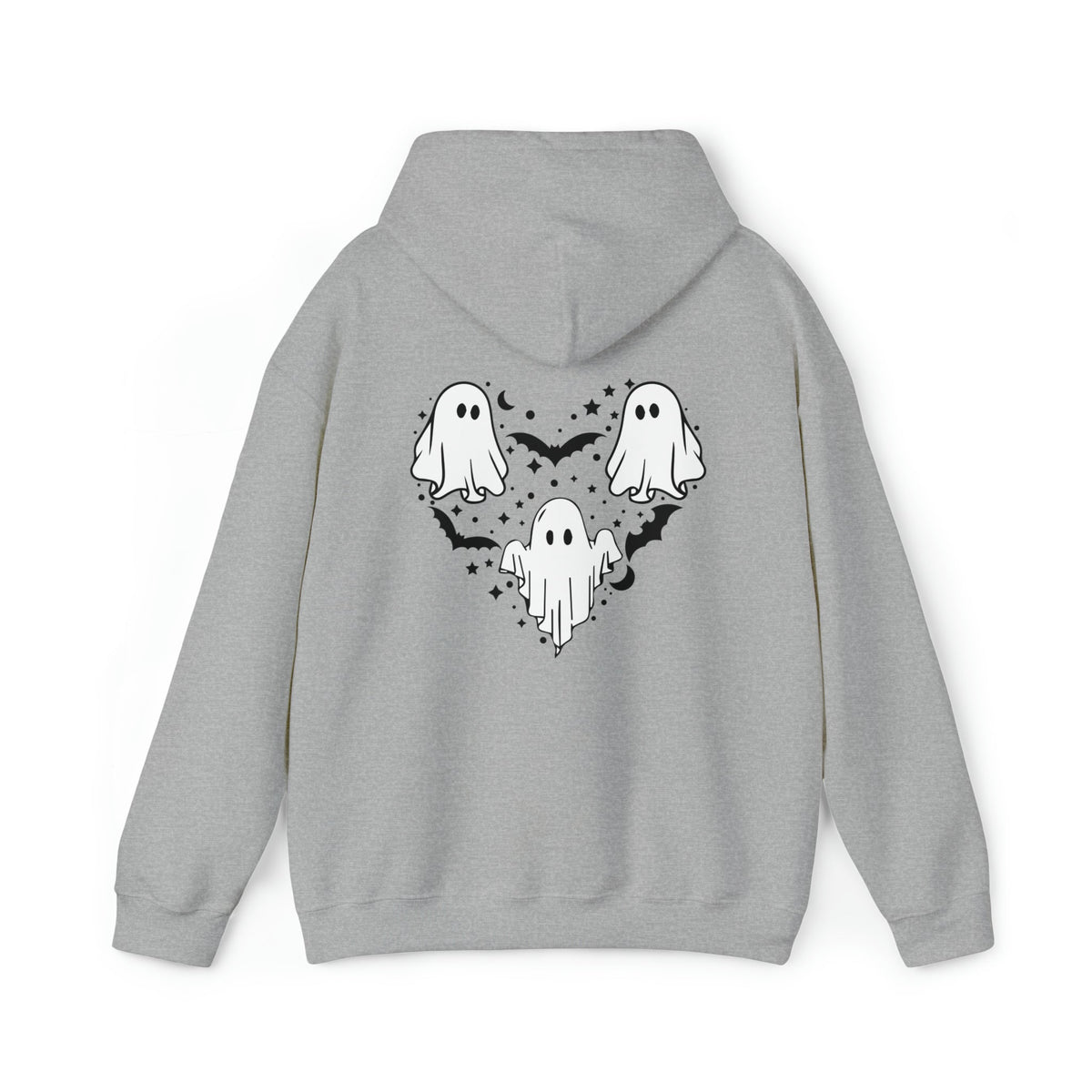 Unisex HOODIE Halloween mystical ghost Doodle Heart Cute Spooky Ghost