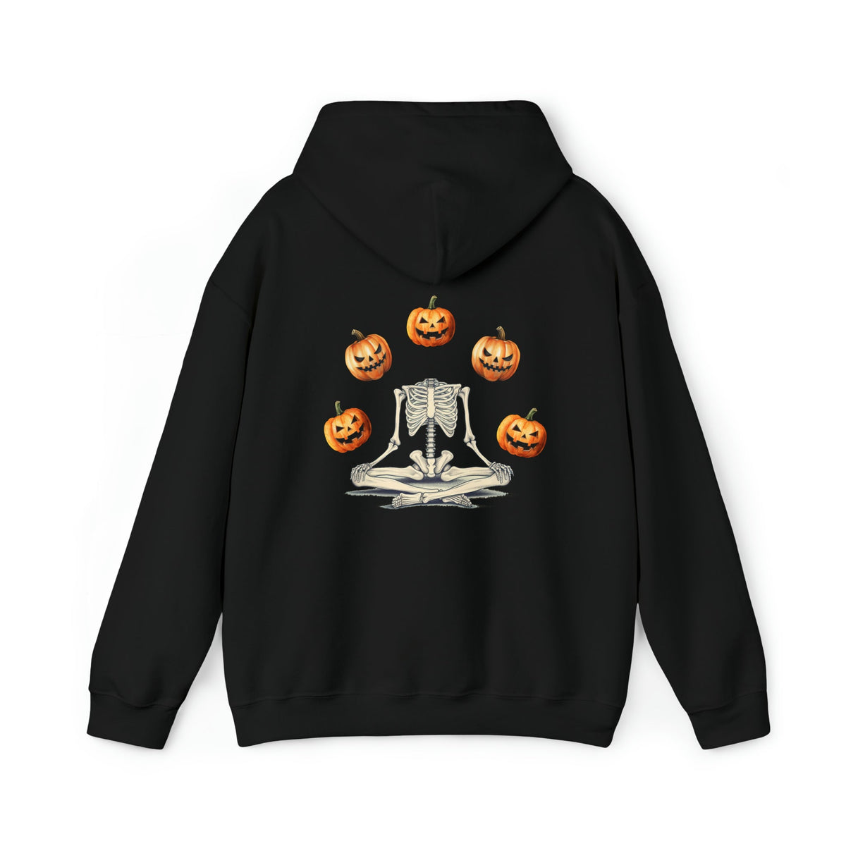 Unisex Skeleton pumpkin Hoodie, ghostly pumpkin autumnal crewneck