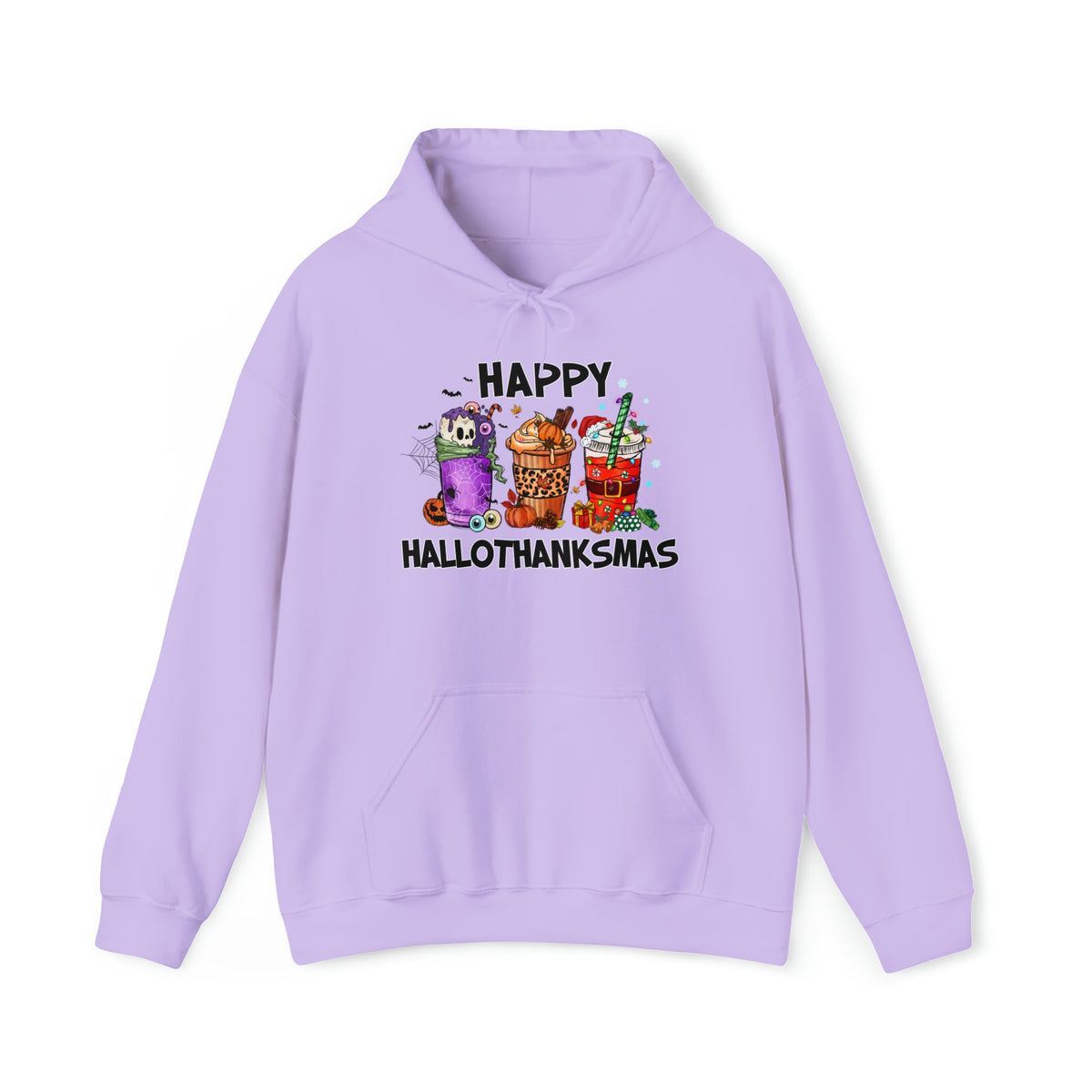 Unisex HOODIE HalloThanksMas Drinks Trendy Halloween Thanksgiving Christmas Drinks