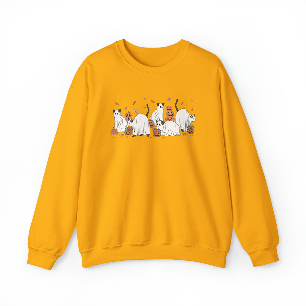 Unisex Sweatshirt Halloween Cute Cat Ghosts