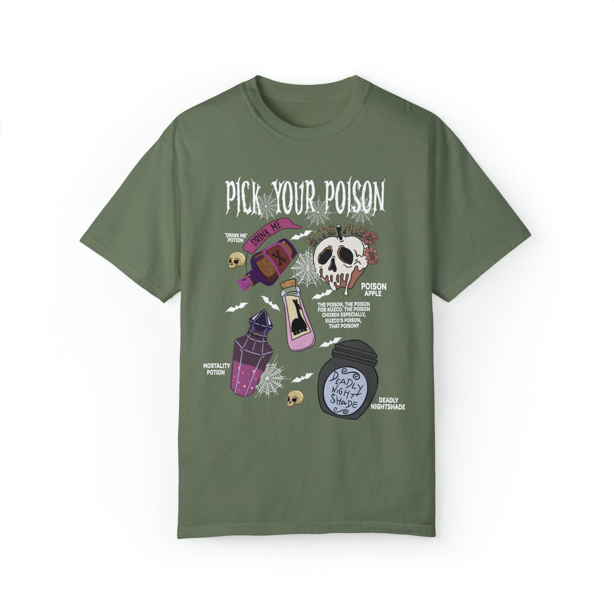 Unisex COMFORT COLORS T-Shirt Pick Your Poison Evil Retro Villains