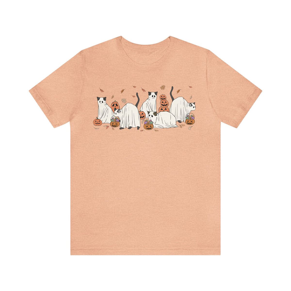 Unisex BELLA CANVA Cute Cat Ghosts