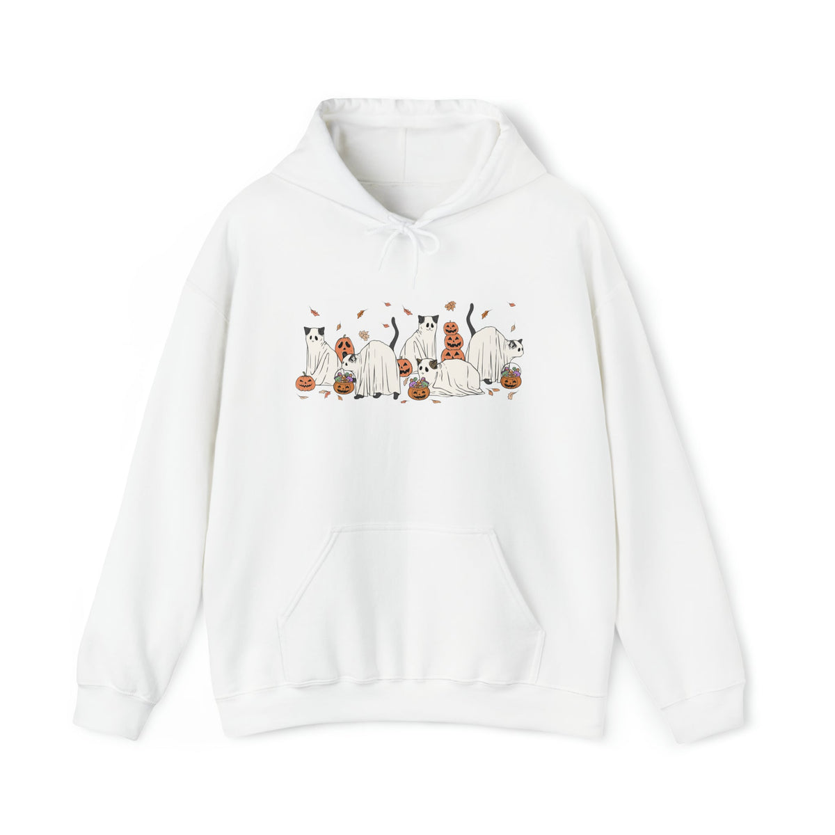 Unisex HOODIE Halloween Cute Cat Ghosts