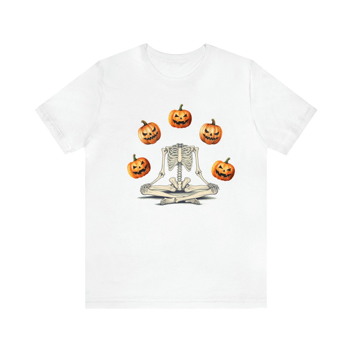 Unisex BELLA CANVA funny Skeleton pumpkin shirt, ghostly pumpkin autumnal crewneck