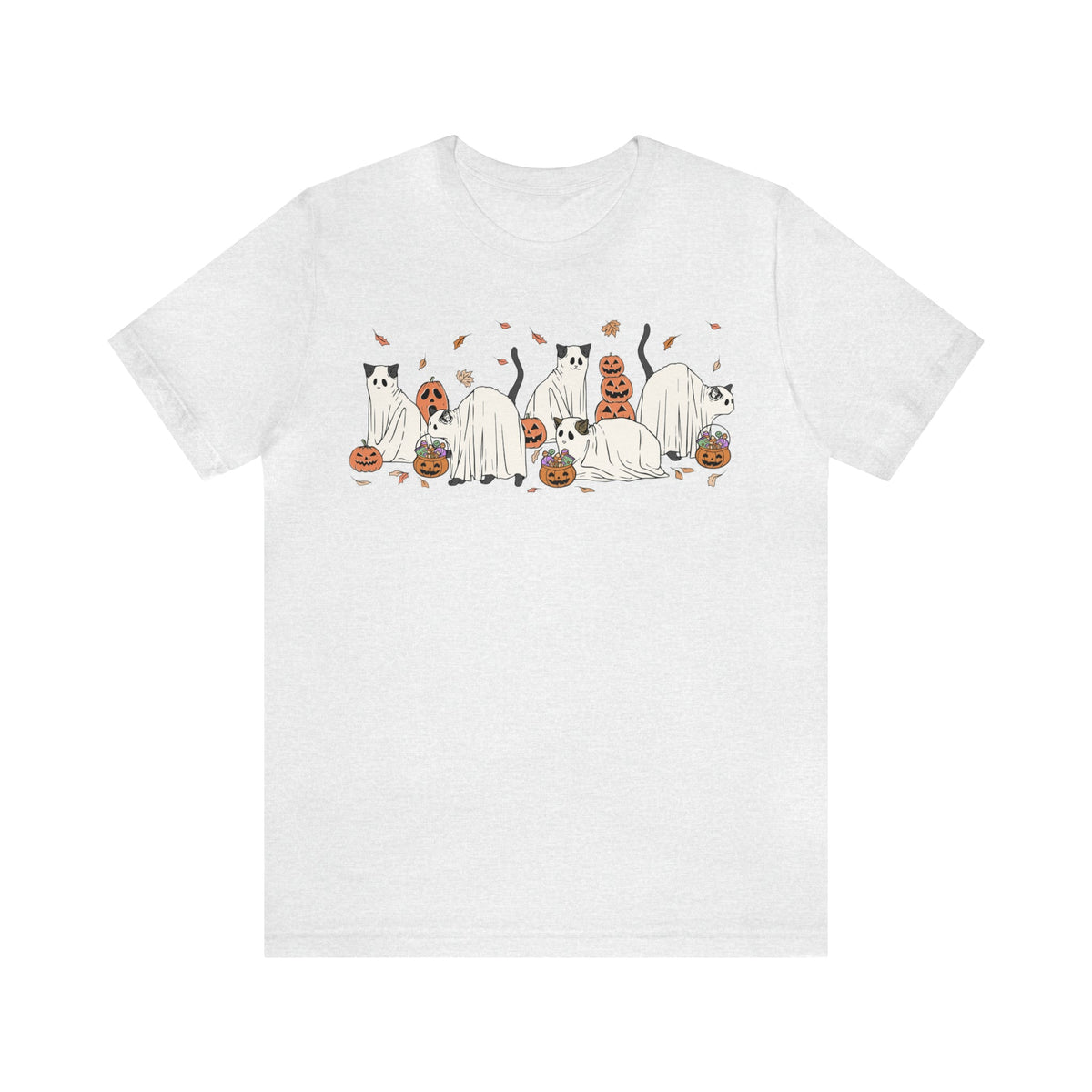 Unisex BELLA CANVA Cute Cat Ghosts