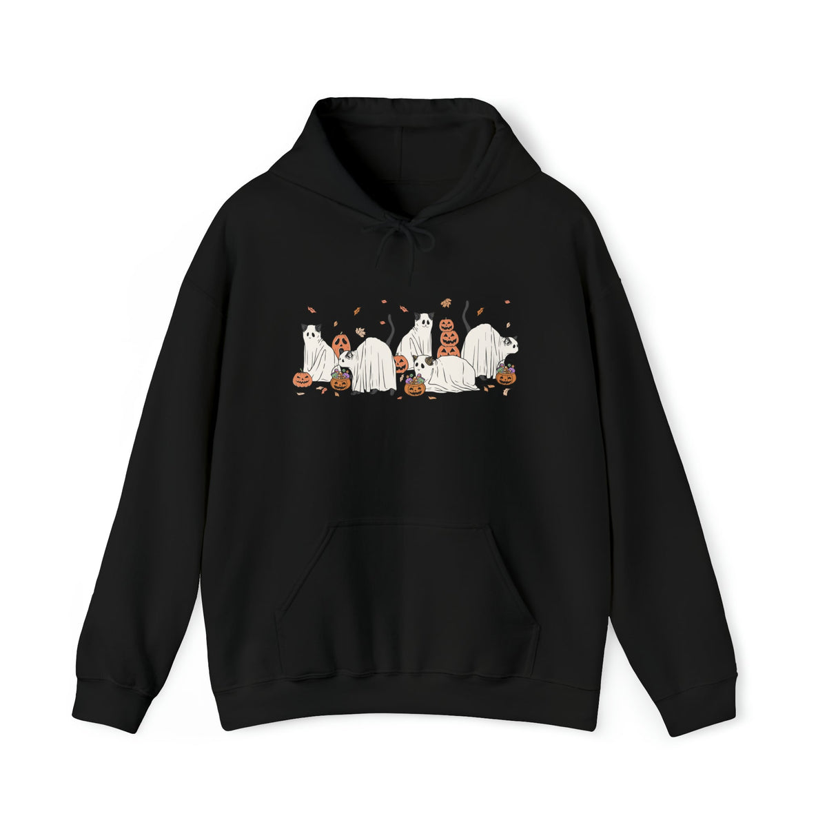 Unisex HOODIE Halloween Cute Cat Ghosts