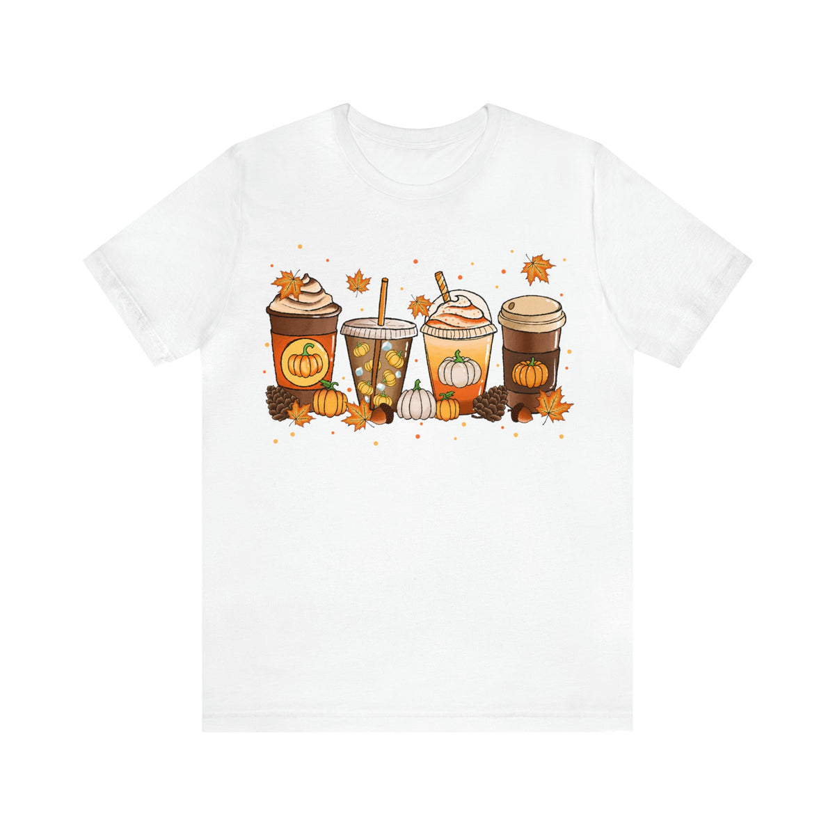 Unisex BELLA CANVA T-Shirt Pumpkin Spice Falls Drinks Pumpkin Latte Coffee