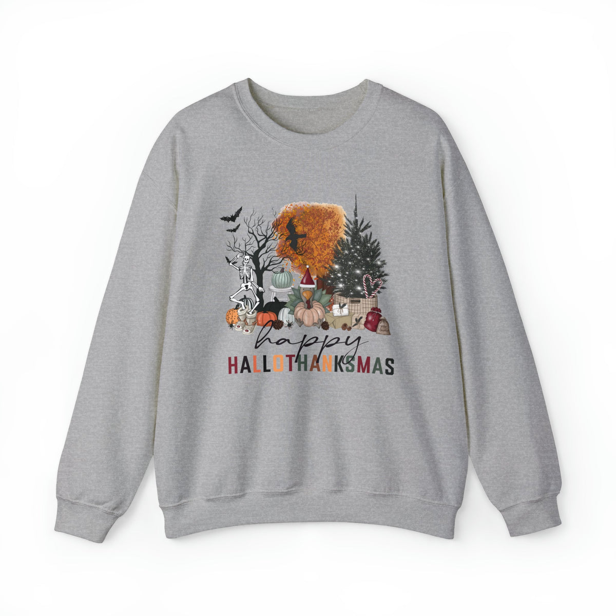 Unisex Sweatshirt Happy HalloThanksMas Funny Fall