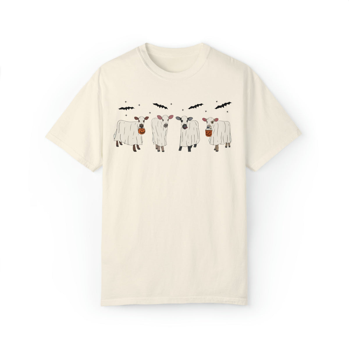 Unisex COMFORT COLORS T-Shirt Cute Cow Ghost, bull Ghost , This Is Some Bull Sheet, Funny cow lovers