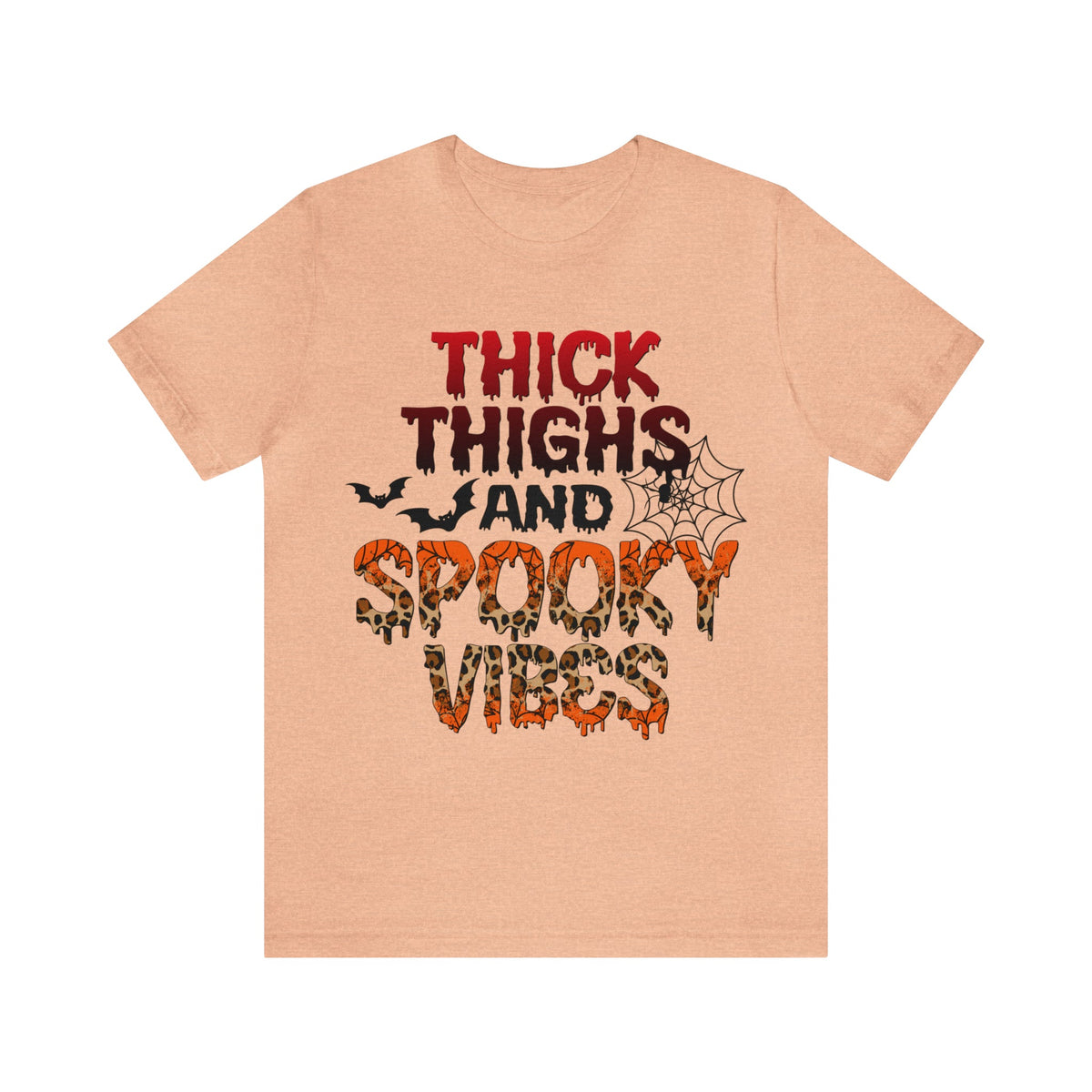 Unisex BELLA CANVA T-Shirt Thick Thighs and Spooky Vibes Funny Halloween