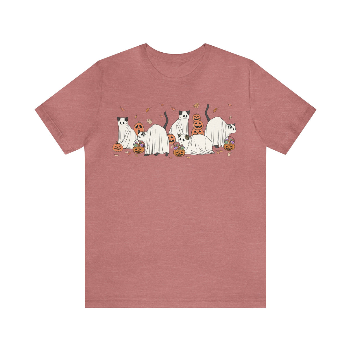 Unisex BELLA CANVA Cute Cat Ghosts