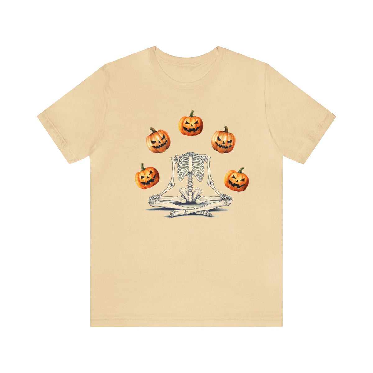 Unisex BELLA CANVA funny Skeleton pumpkin shirt, ghostly pumpkin autumnal crewneck