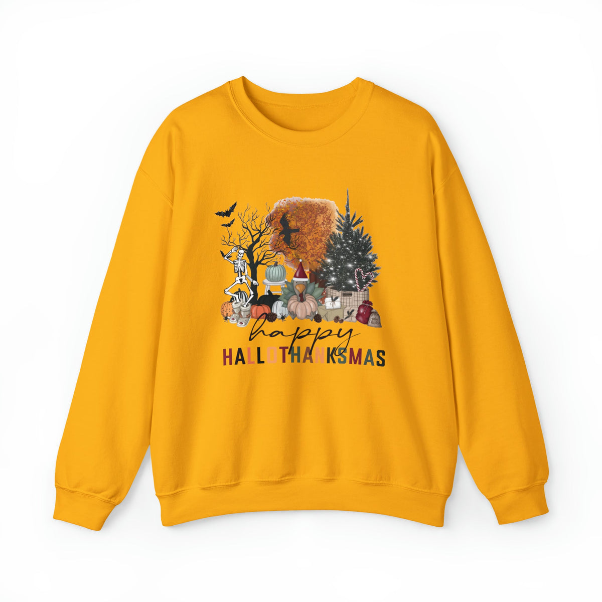 Unisex Sweatshirt Happy HalloThanksMas Funny Fall