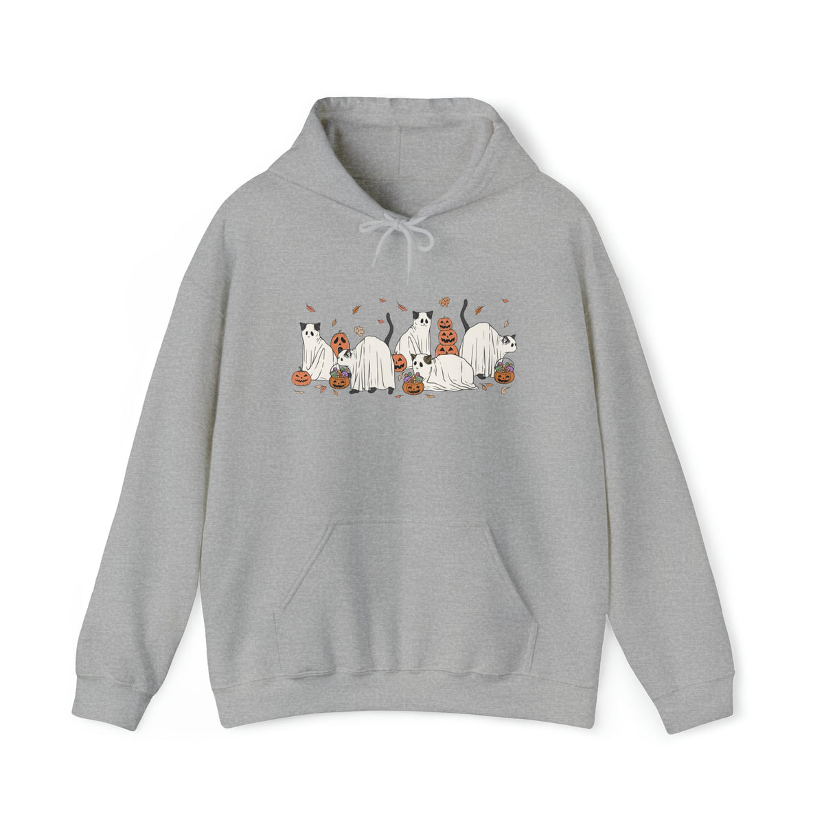 Unisex HOODIE Halloween Cute Cat Ghosts