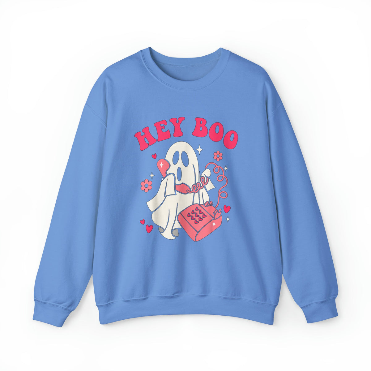 Unisex Sweatshirt Hey Boo Cute Ghost Face