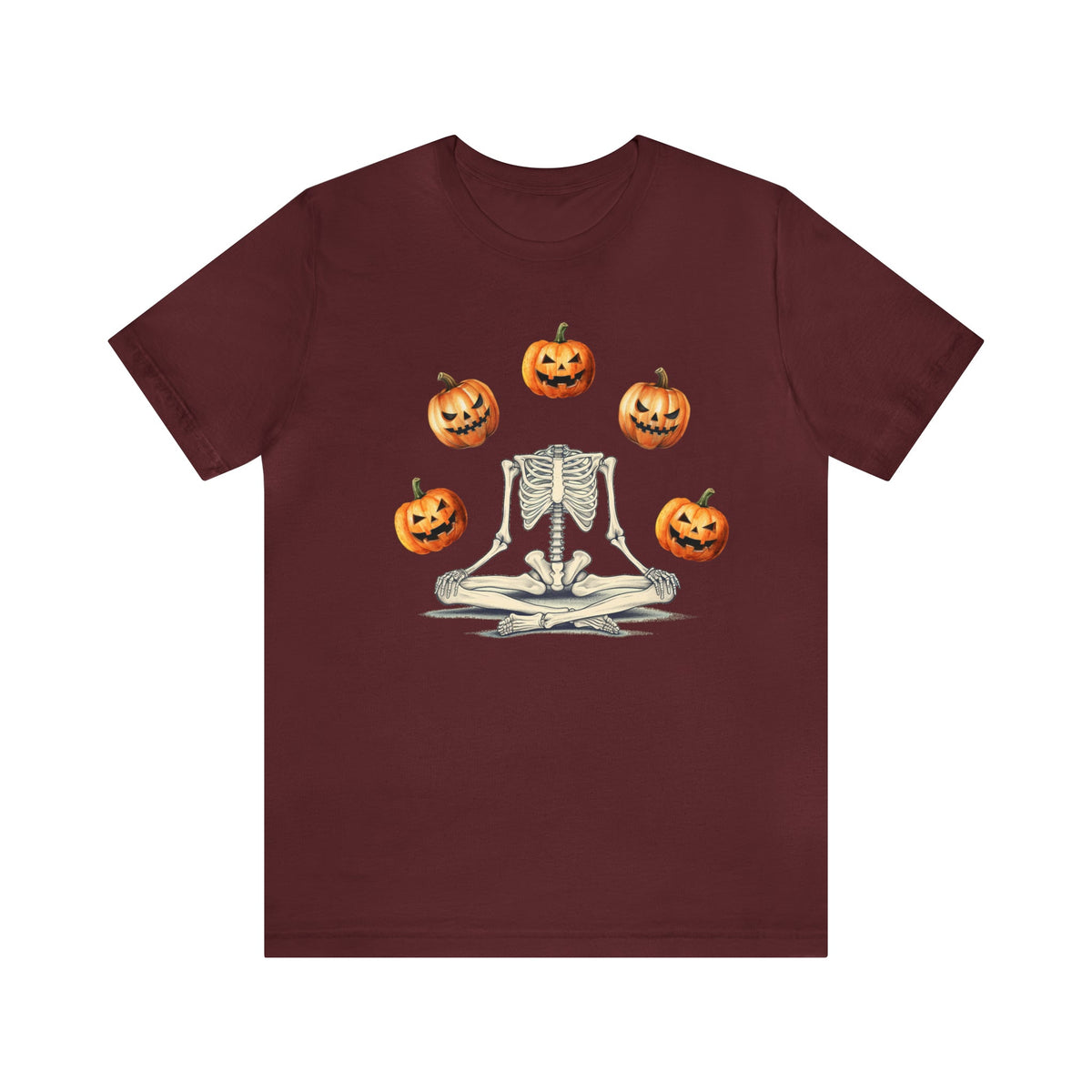 Unisex BELLA CANVA funny Skeleton pumpkin shirt, ghostly pumpkin autumnal crewneck