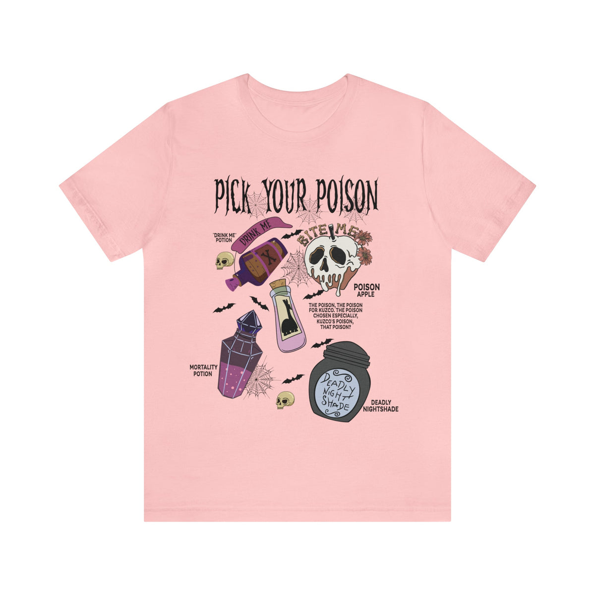 UNISEX Bella Canva T-Shirt Pick Your Poison Evil Retro Villains