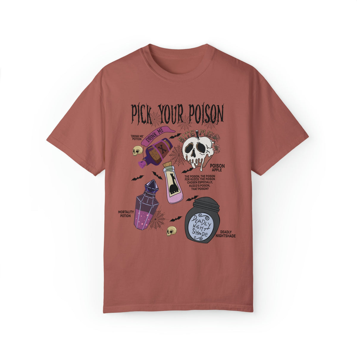 Unisex COMFORT COLORS T-Shirt Pick Your Poison Evil Retro Villains