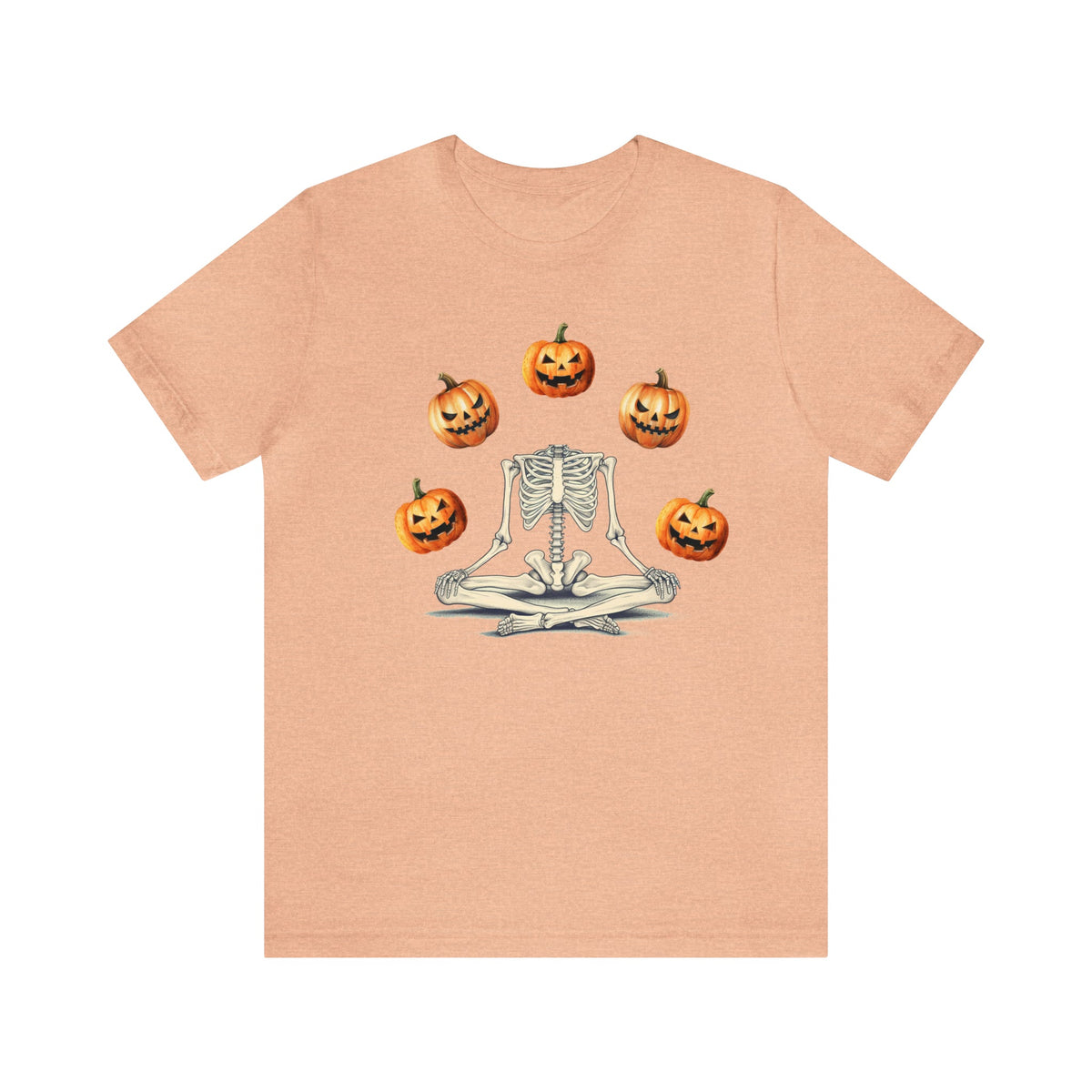 Unisex BELLA CANVA funny Skeleton pumpkin shirt, ghostly pumpkin autumnal crewneck