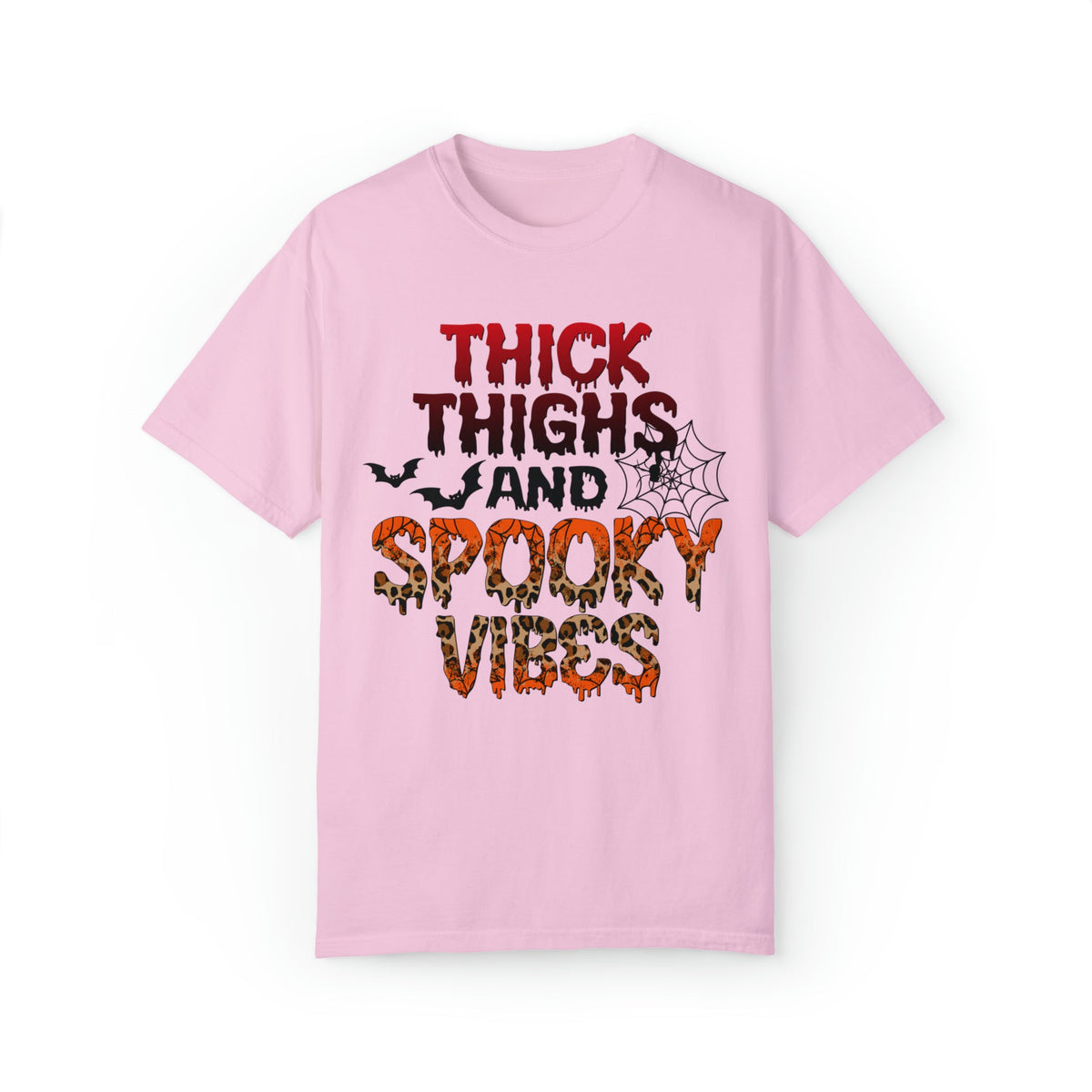 Unisex COMFORT COLORS T-Shirt Thick Thighs and Spooky Vibes Funny Halloween