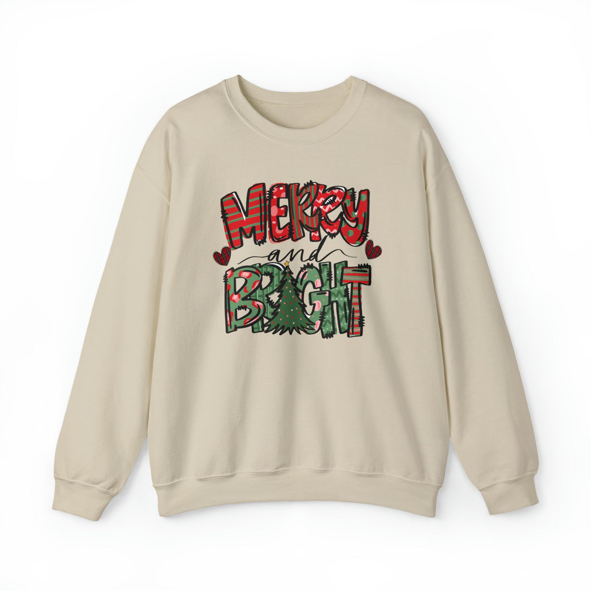 Unisex Sweatshirt Merry and Bright christmas sweater for xmas Merry Christmas crewneck shirt