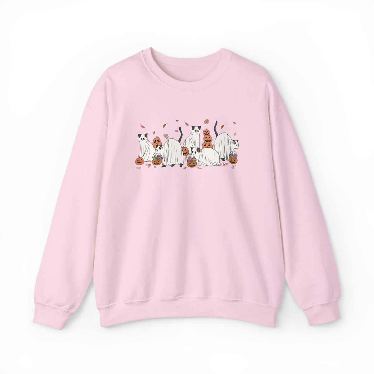 Unisex Sweatshirt Halloween Cute Cat Ghosts