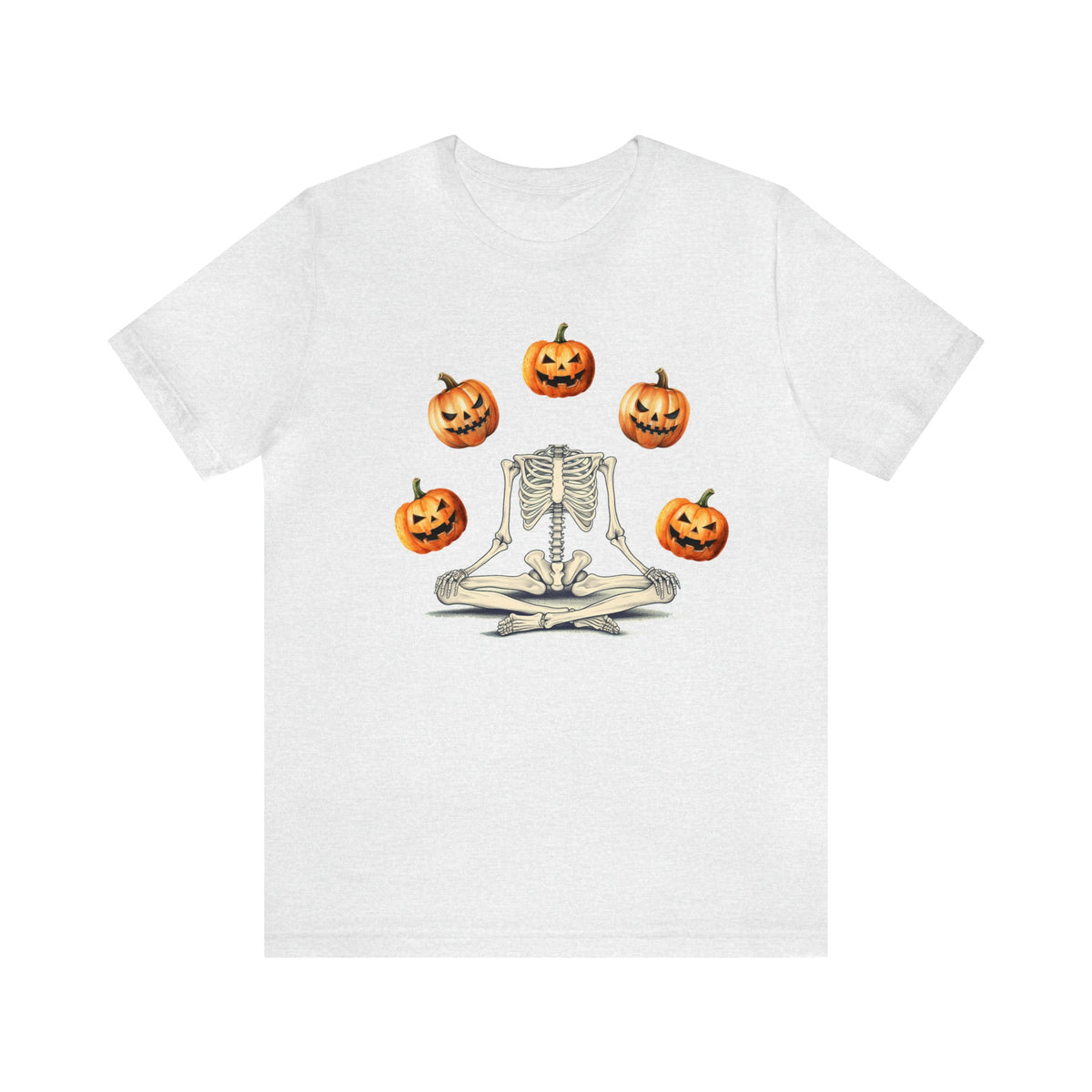 Unisex BELLA CANVA funny Skeleton pumpkin shirt, ghostly pumpkin autumnal crewneck