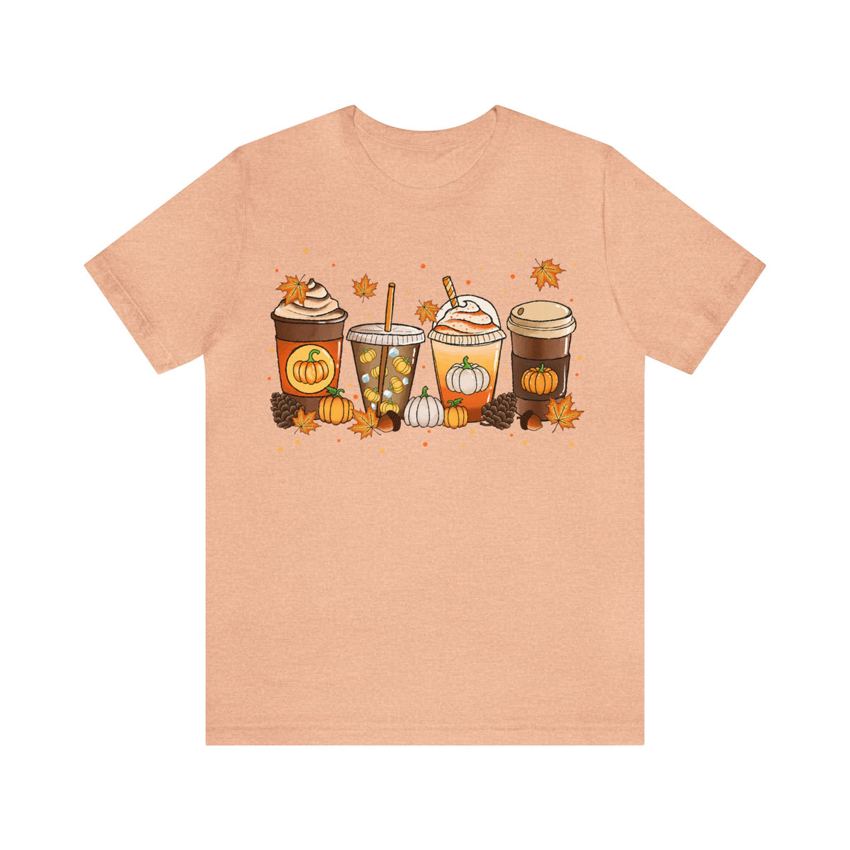 Unisex BELLA CANVA T-Shirt Pumpkin Spice Falls Drinks Pumpkin Latte Coffee