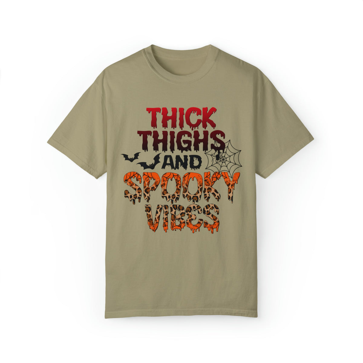 Unisex COMFORT COLORS T-Shirt Thick Thighs and Spooky Vibes Funny Halloween