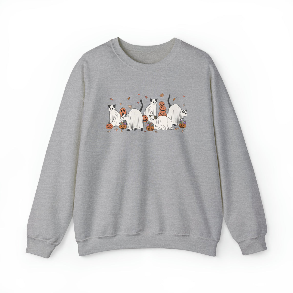 Unisex Sweatshirt Halloween Cute Cat Ghosts