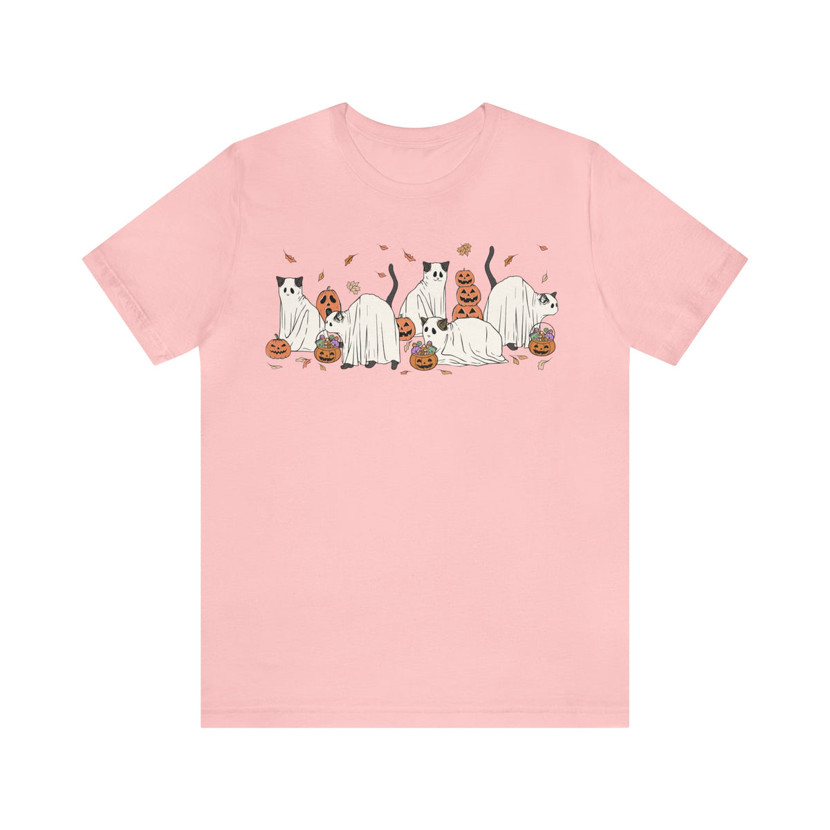 Unisex BELLA CANVA Cute Cat Ghosts