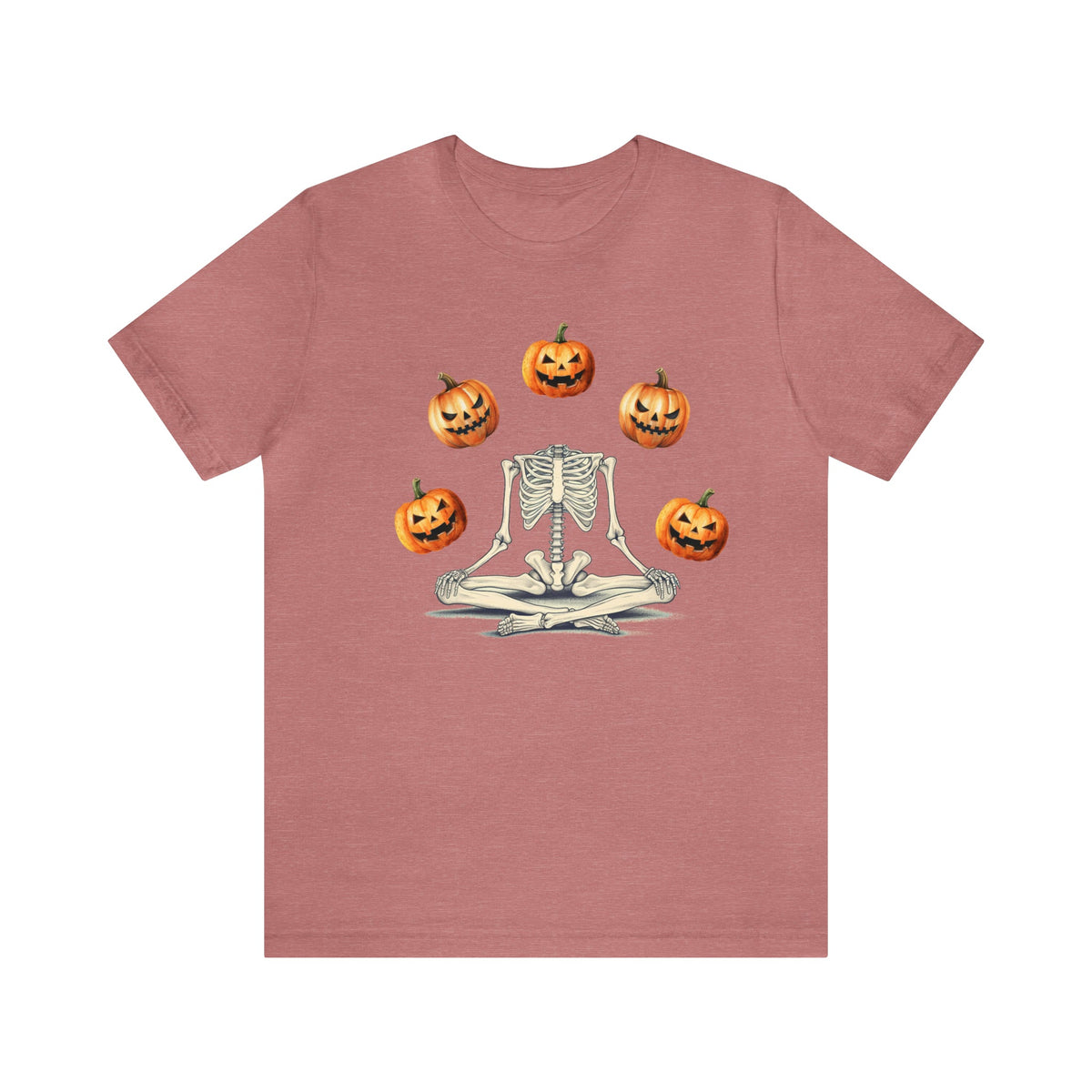 Unisex BELLA CANVA funny Skeleton pumpkin shirt, ghostly pumpkin autumnal crewneck