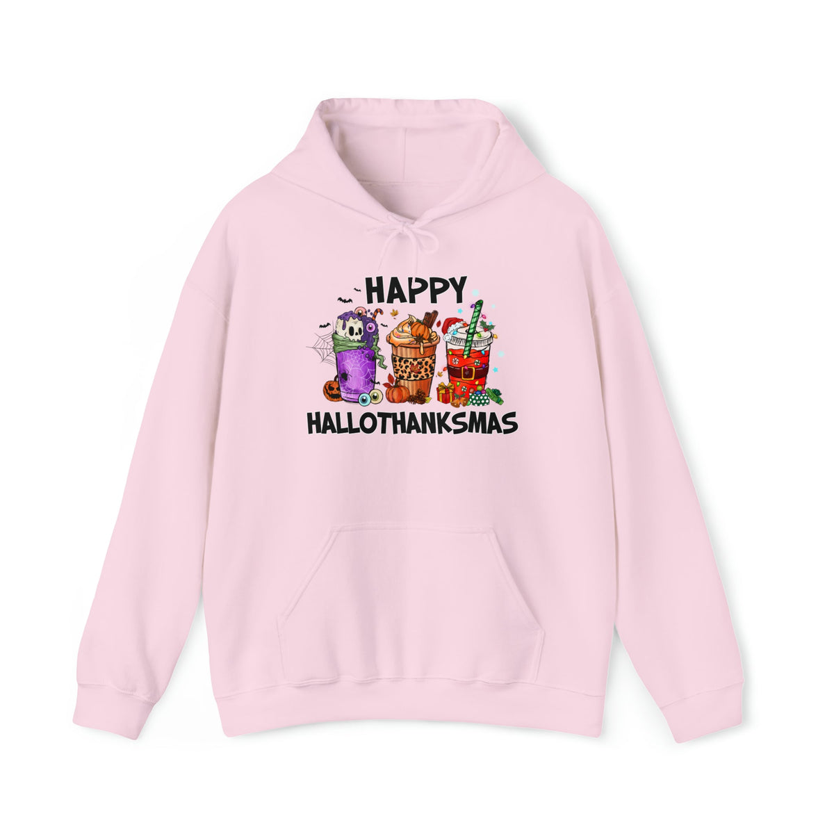 Unisex HOODIE HalloThanksMas Drinks Trendy Halloween Thanksgiving Christmas Drinks