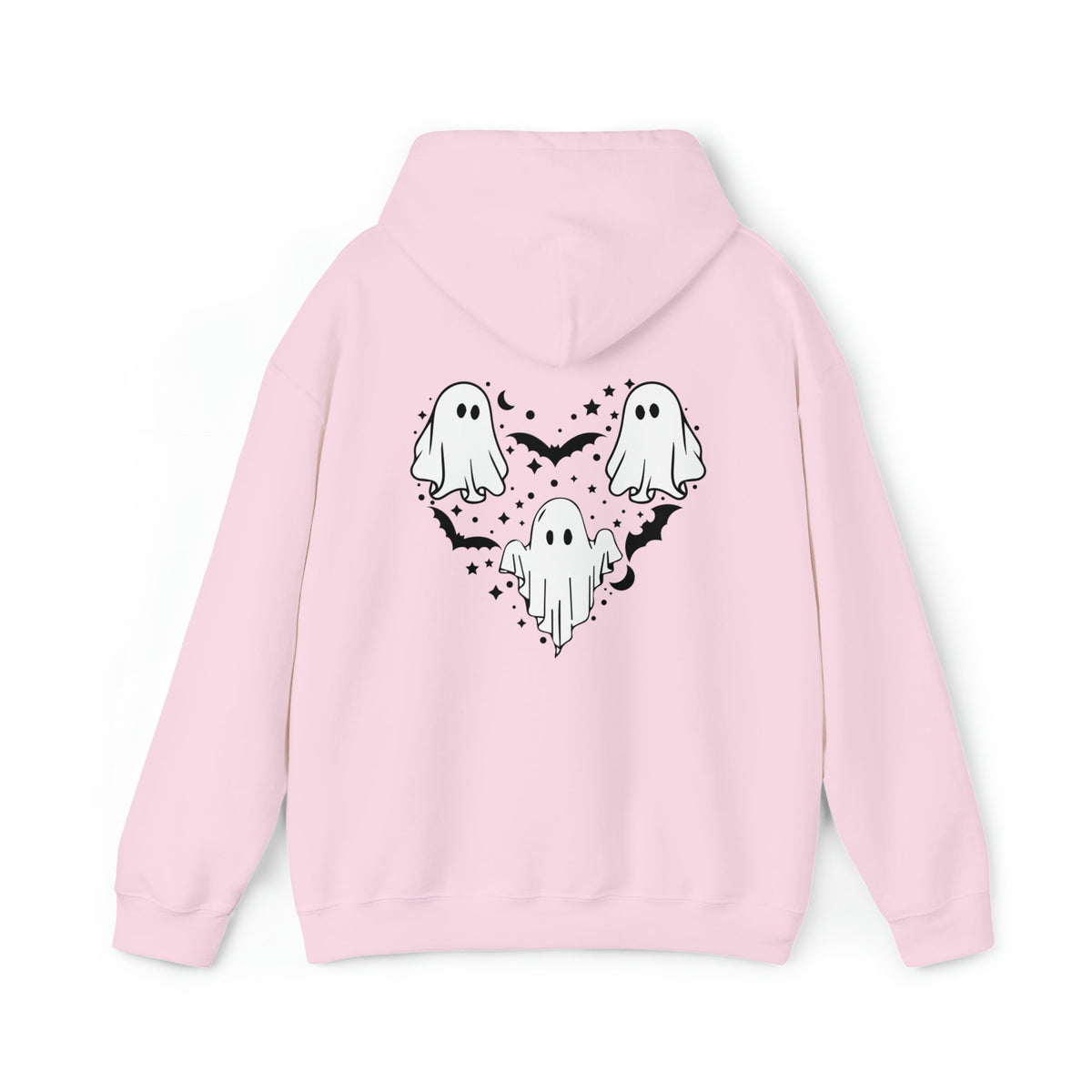 Unisex HOODIE Halloween mystical ghost Doodle Heart Cute Spooky Ghost