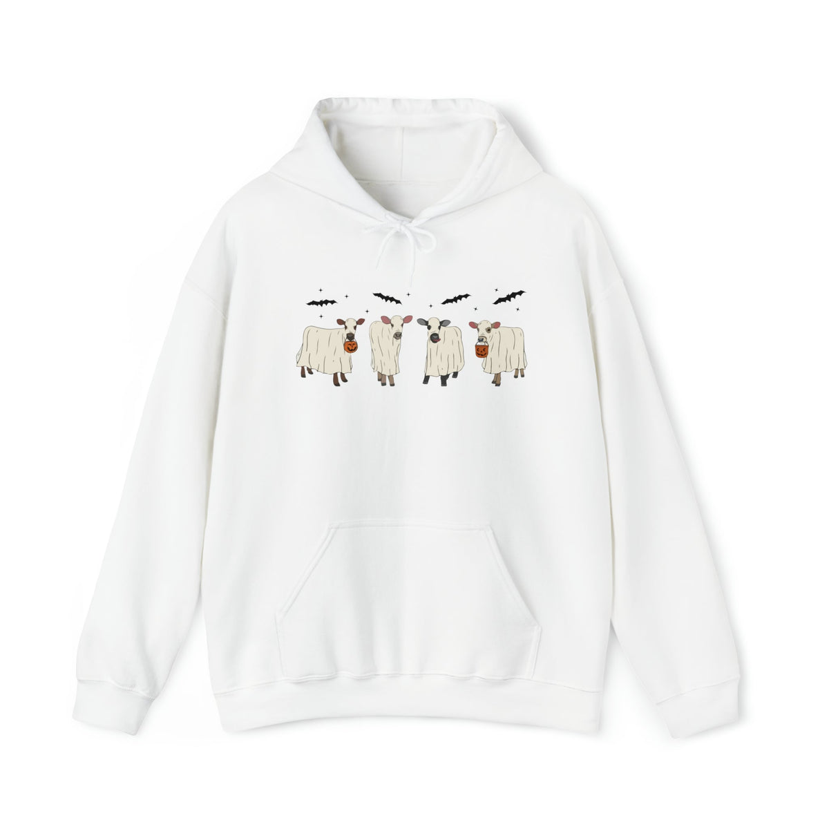 Unisex HOODIE Cute Cow Ghost, bull Ghost , This Is Some Bull Sheet, Funny cow lovers