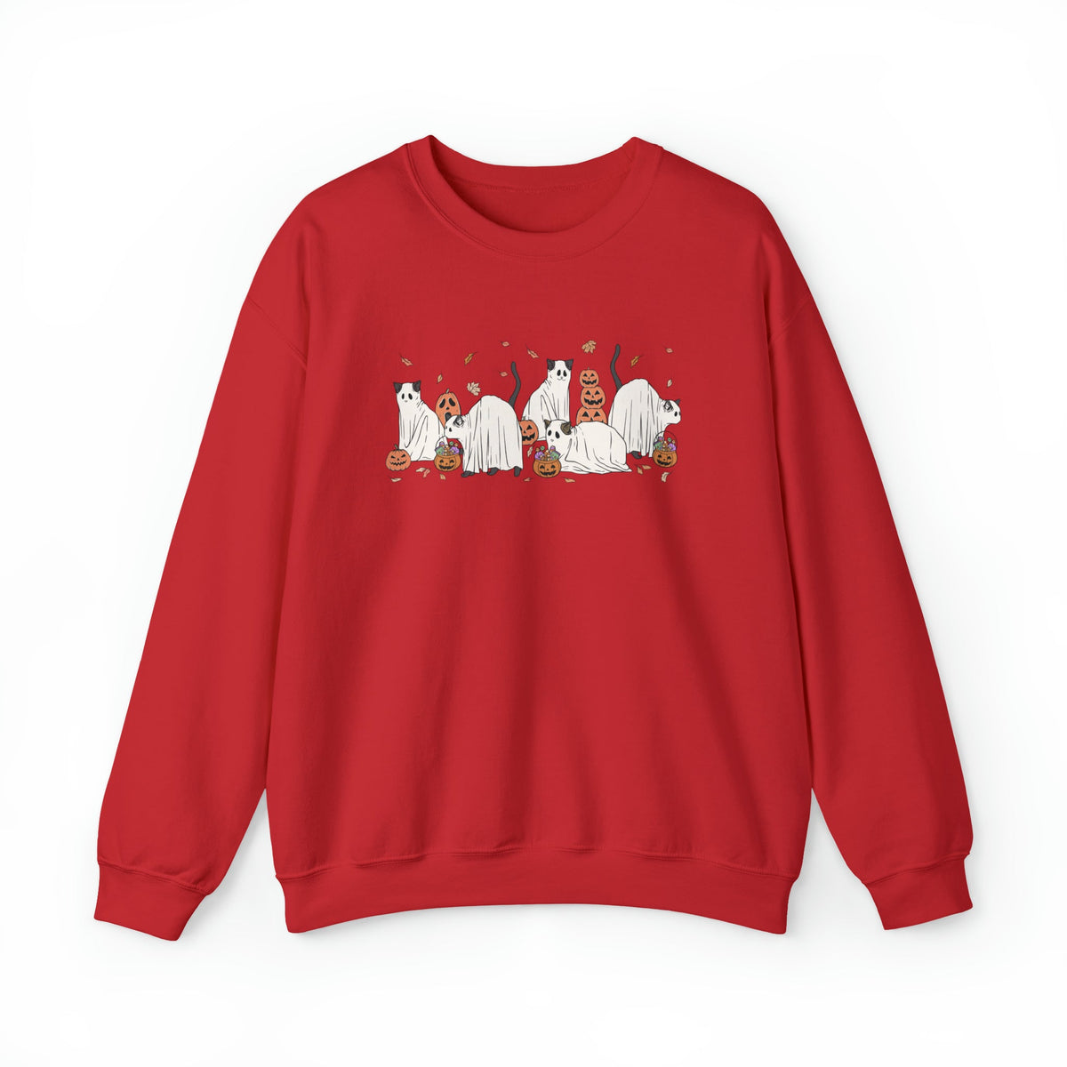 Unisex Sweatshirt Halloween Cute Cat Ghosts