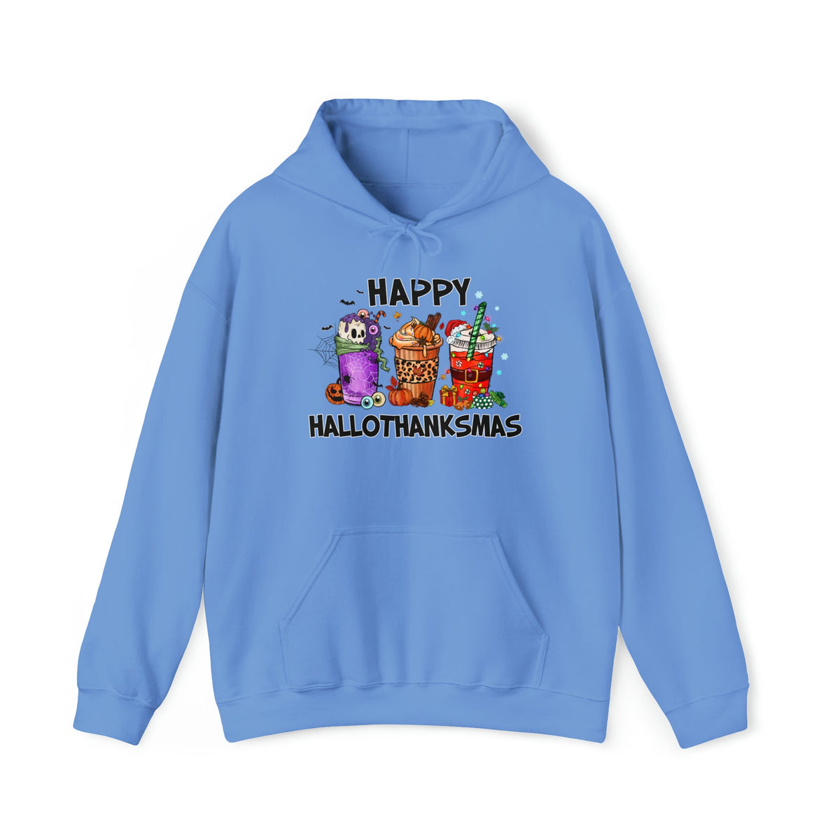 Unisex HOODIE HalloThanksMas Drinks Trendy Halloween Thanksgiving Christmas Drinks