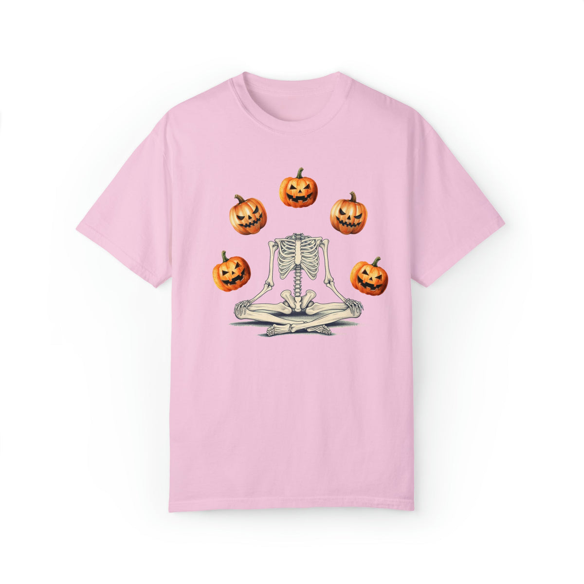 Unisex COMFORT COLORS funny Skeleton pumpkin shirt, ghostly pumpkin autumnal crewneck