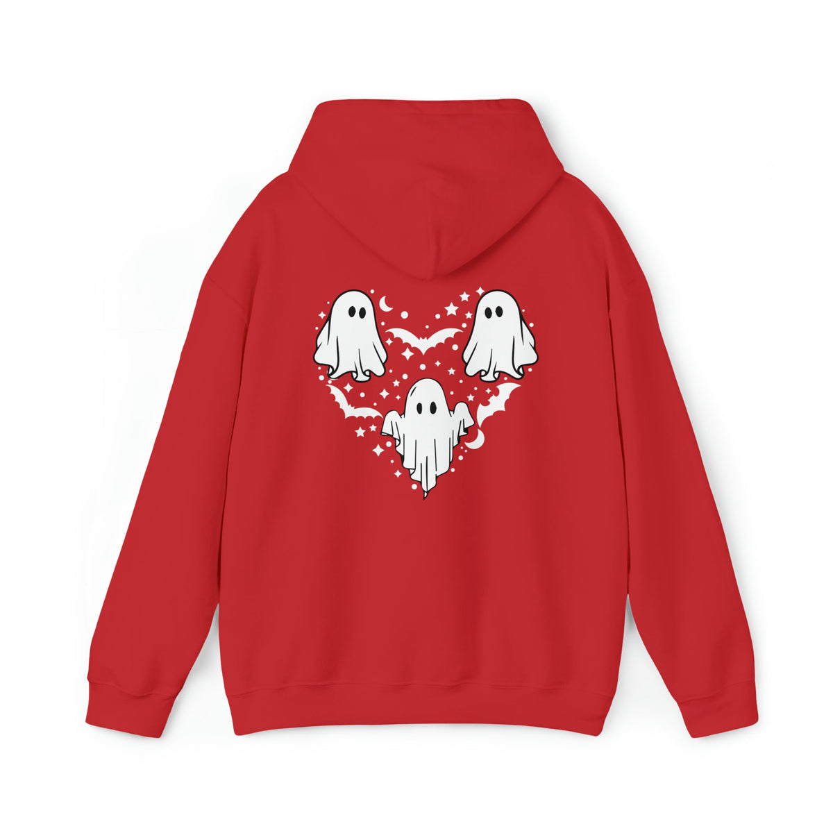 Unisex HOODIE Halloween mystical ghost Doodle Heart Cute Spooky Ghost